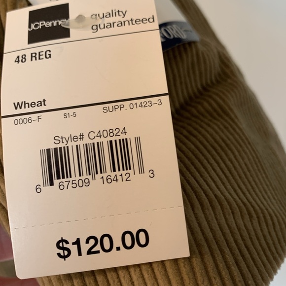 Stafford 48R tan cotton blazer. NWT! - Picture 5 of 8